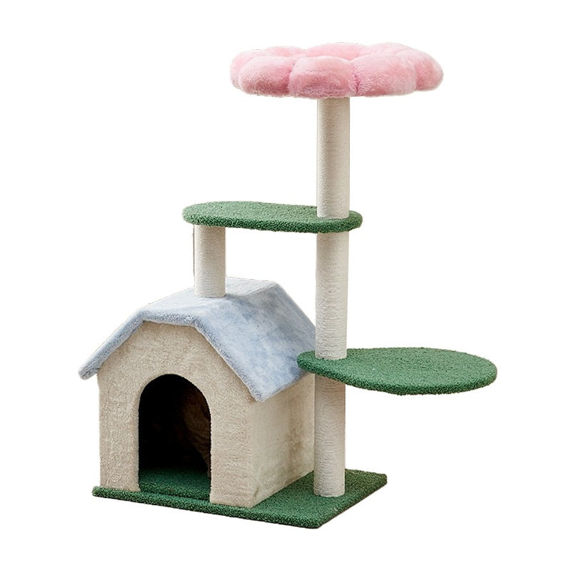 Arbre de chat avec panneaux de 12 mm d'épaisseur Lit de chat robuste