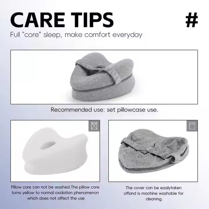 Coeur façonné pour dormir dans le lit un oreiller de jambe