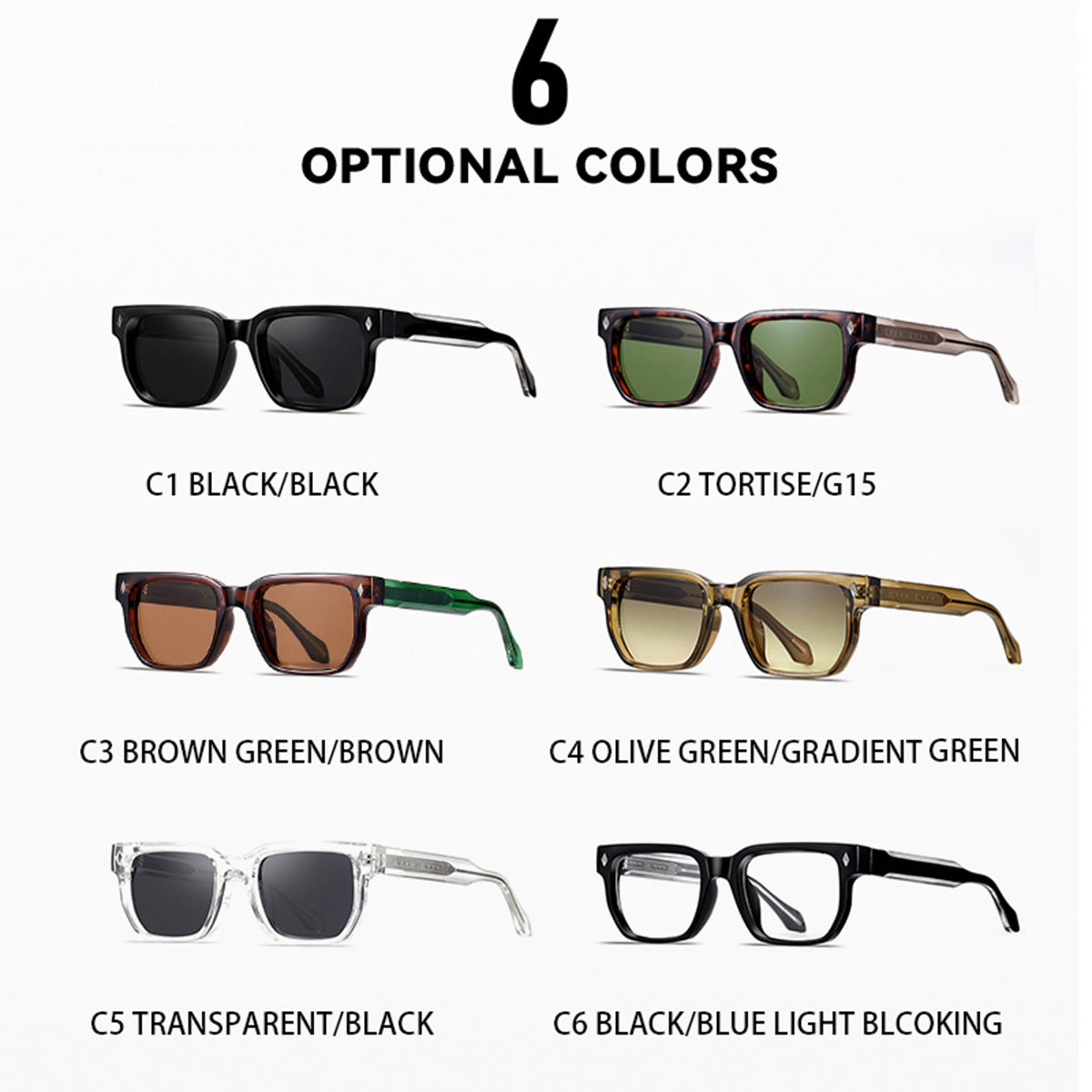Lunettes de soleil graduées pour hommes et femmes