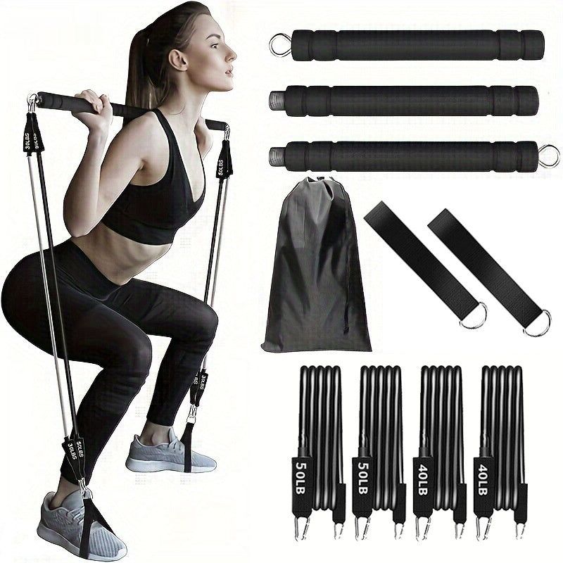 Multifonctionnel force entraînement fitness Pilates bâton avec trois sections