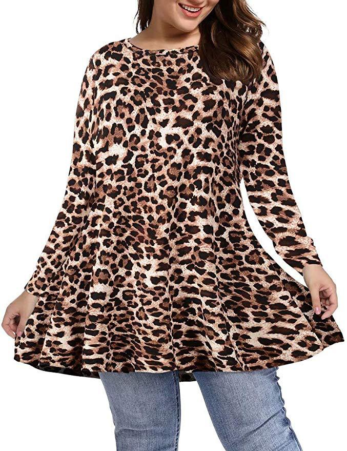 Ceinture longue manches Top Plus-size Relaxed Fit
