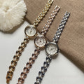 Montre en chaîne de perles romaines pour les femmes