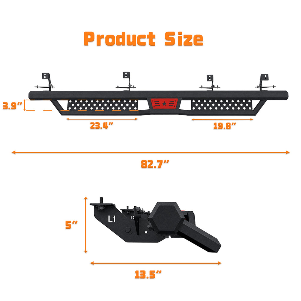 Planches de course de style hexagonal Compatibles avec la Jeep Gladiator Jt 4 Door 2020. Fabriqué avec C