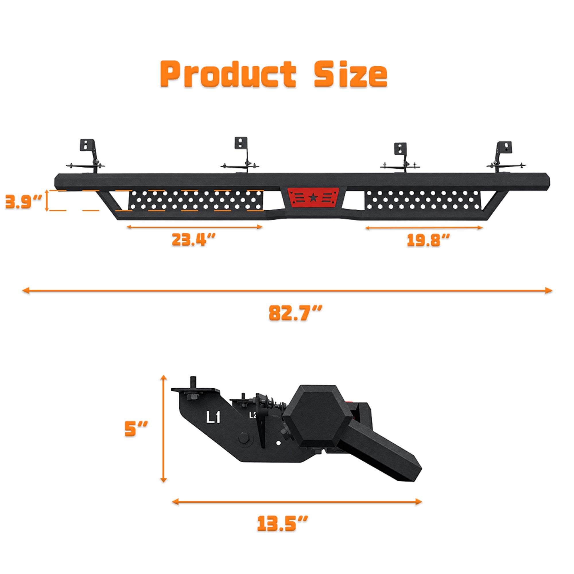 Planches de course de style hexagonal Compatibles avec la Jeep Gladiator Jt 4 Door 2020. Fabriqué avec C