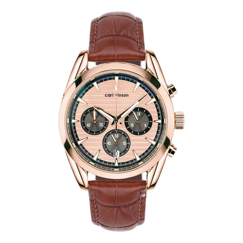 Montre à quartz lumineux étanche pour hommes