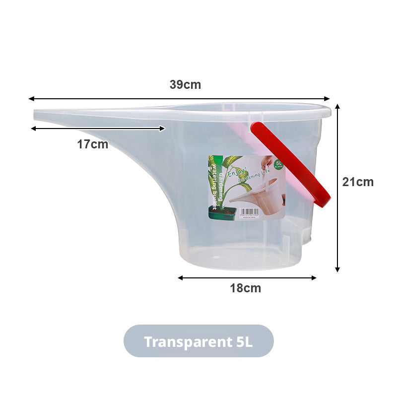 Seau d'arrosage à long nez - couleur transparente-5L-PP-1 pièce