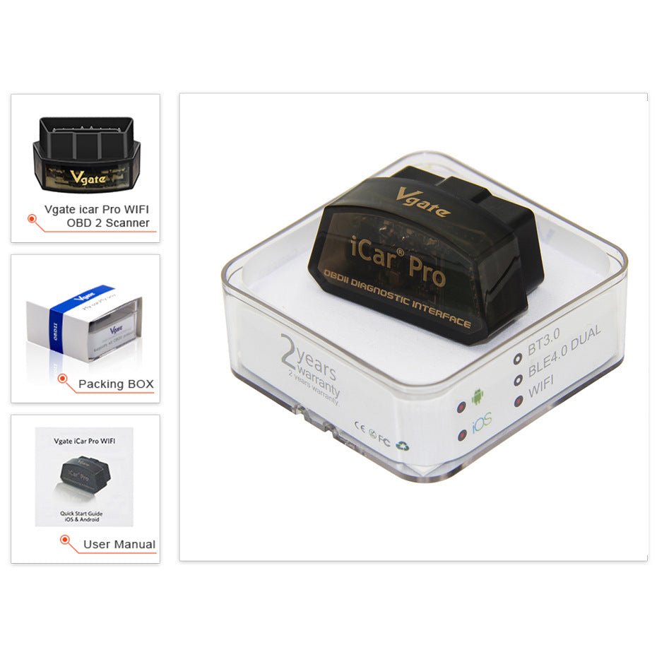Vgate iCar Pro V2.2 OBDII BLE 4.0 Bluetooth support protocole complet Android