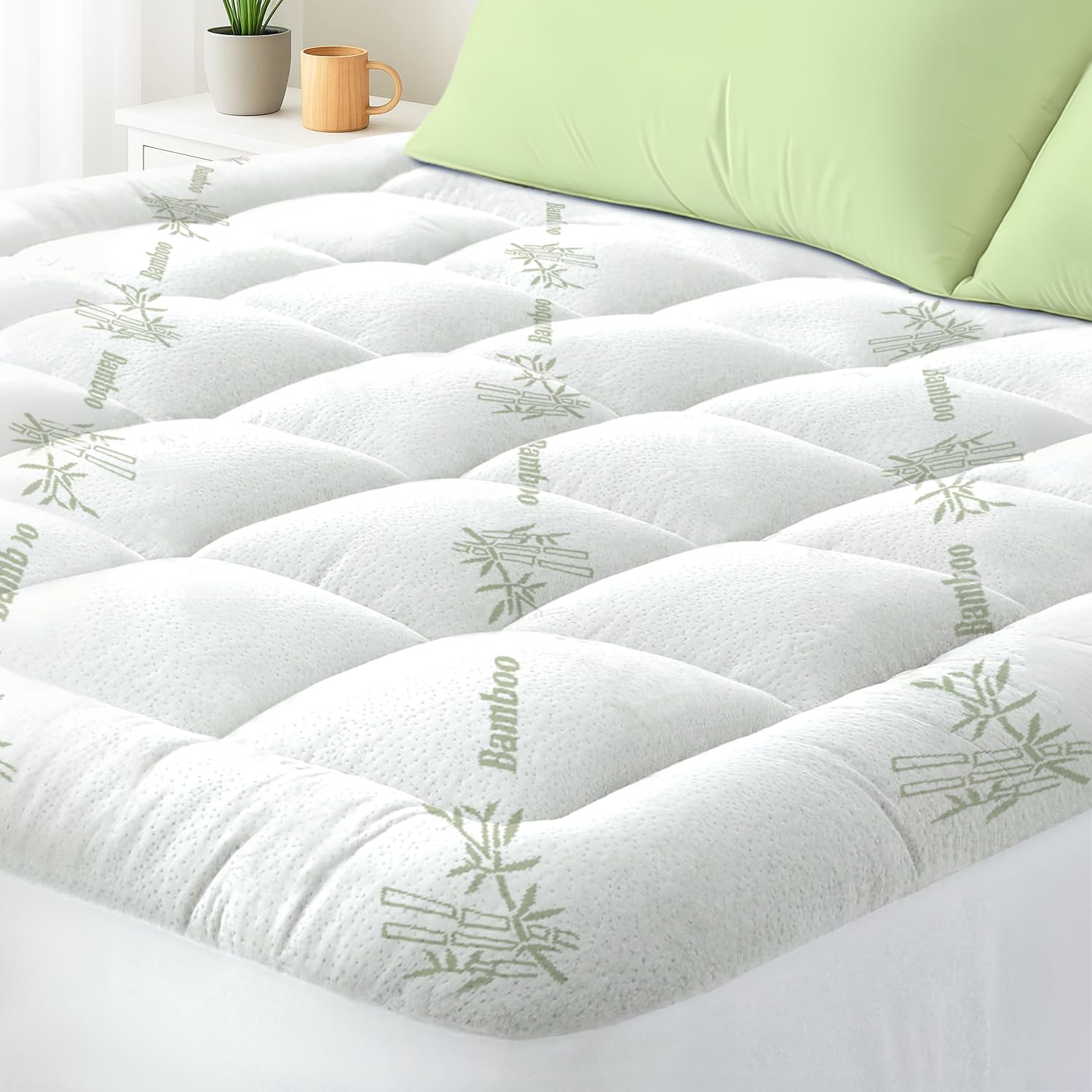 Reine Matelas Topper Viscose dérivé du bambou