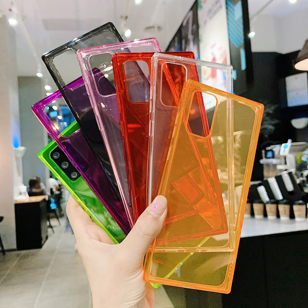 Boîtier de téléphone TPU carré transparent