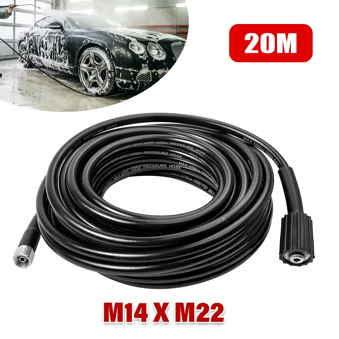 Connecteur fileté en cuivre de la série M22-14 à haute pression de 20 mètres