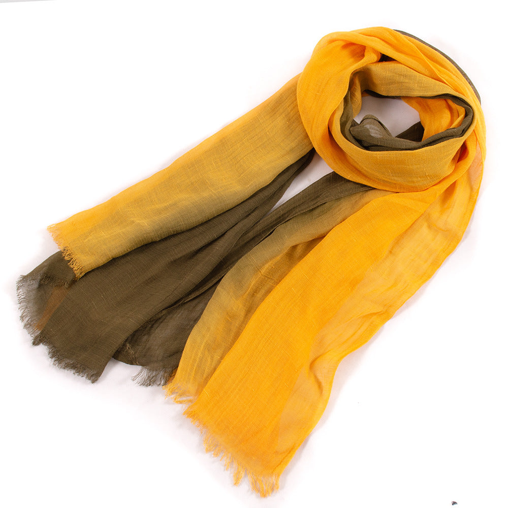 Grande écharpe douce chaud en coton Tassel