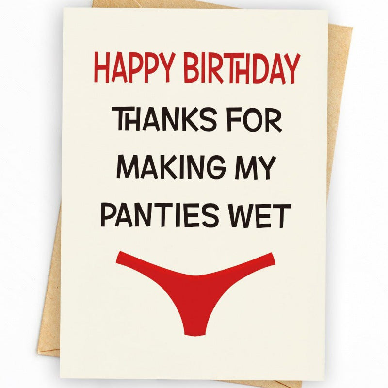 Une carte de voeux humoristique pour un cadeau d'anniversaire