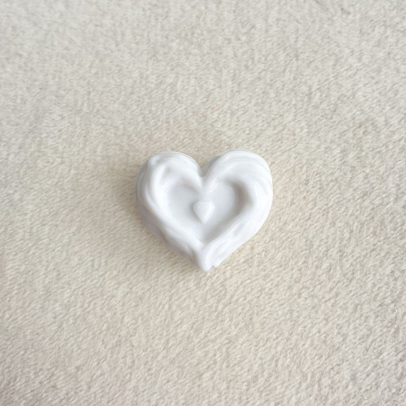 Perles de coeur en acrylique brillant solide