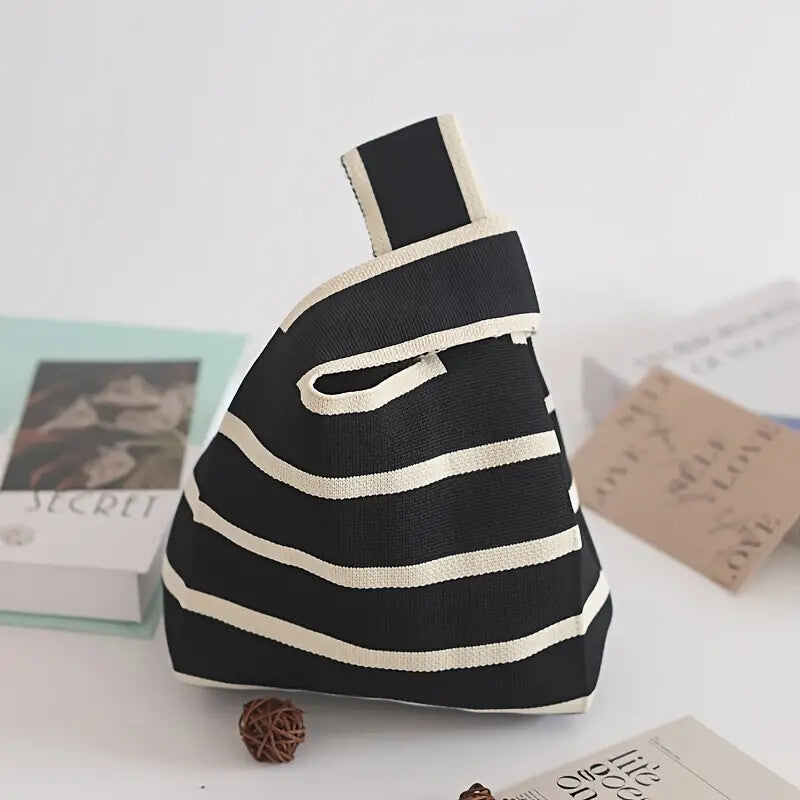 Un seul auto-remorque-- Sac à main en laine tricotée sac à main polyvalent sac à main casual B