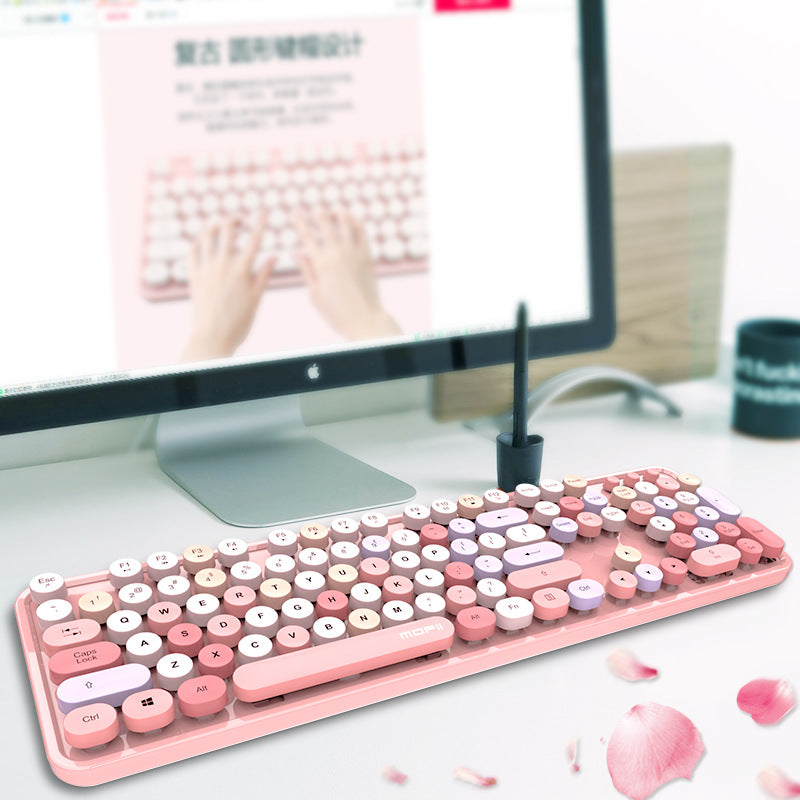 Couleur rouge à lèvres filles punk clavier