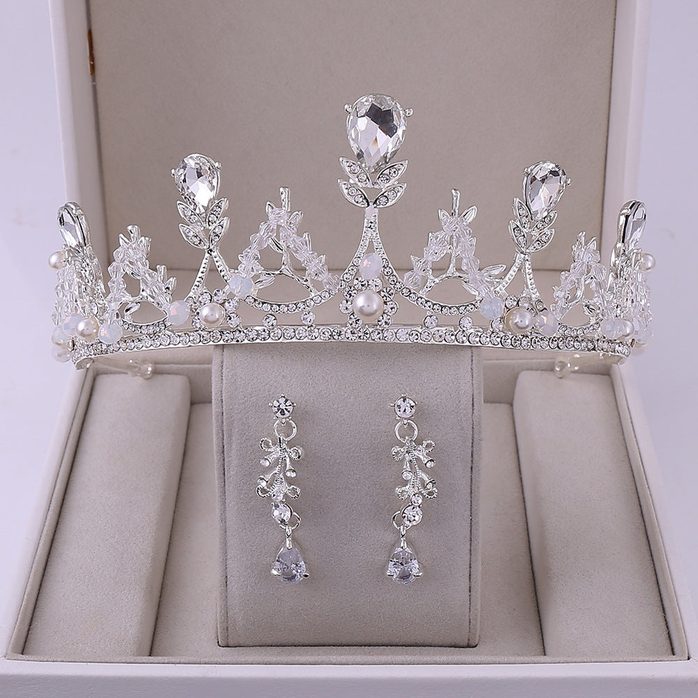 Boucles d'oreilles de style coréen de la Couronne de mariée
