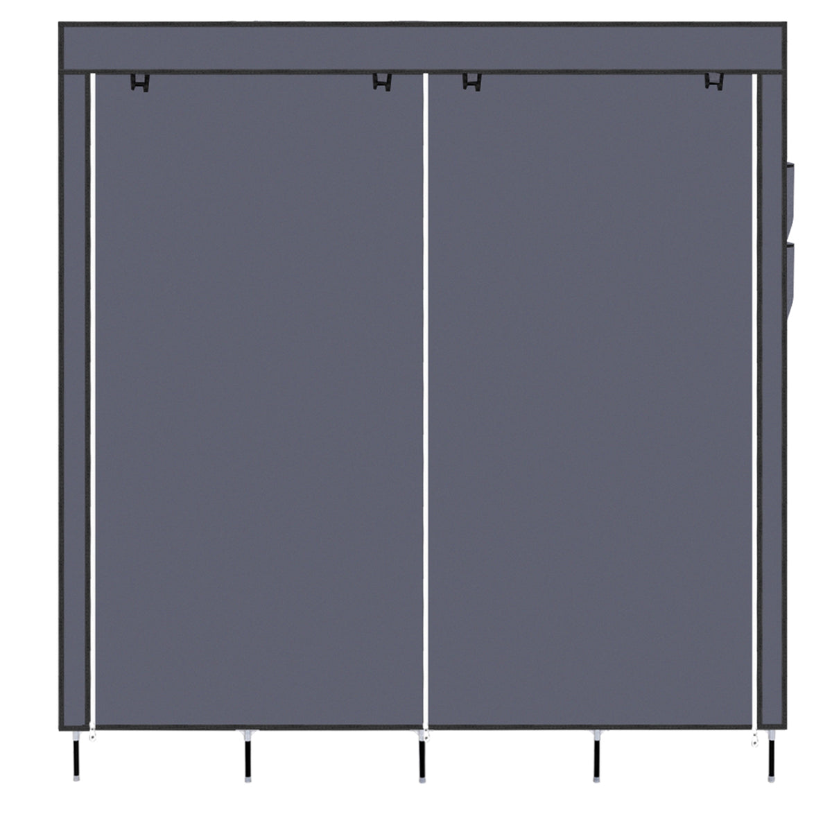 Rangement d'armoire portable de 67 pouces Sac de rangement 12 étagères 4 poches latérales Gr