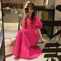 Robe à balançoire à manches bulles pour femme