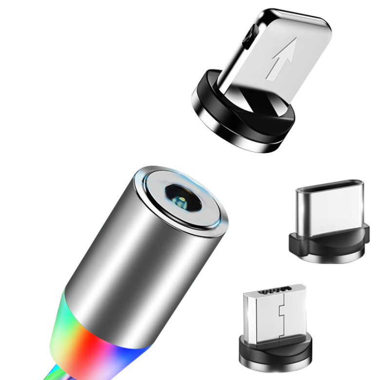 Câble magnétique LED Magnet Chargeur Câble USB & USB Type-C USB C