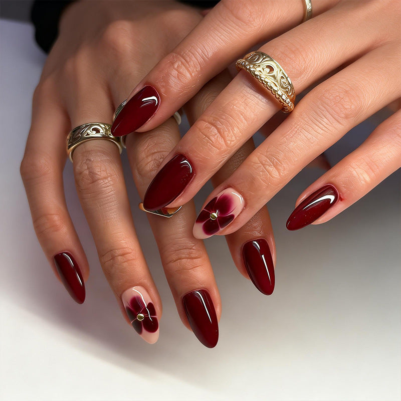 Stickers Nail Ombre rouge à la peau