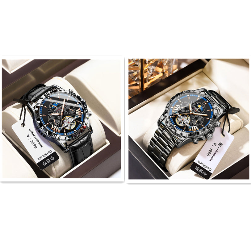 Machinerie automatique de luxe de montre pour hommes