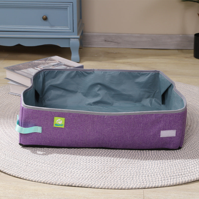 Boîte à litière pliable pour chat Oxford