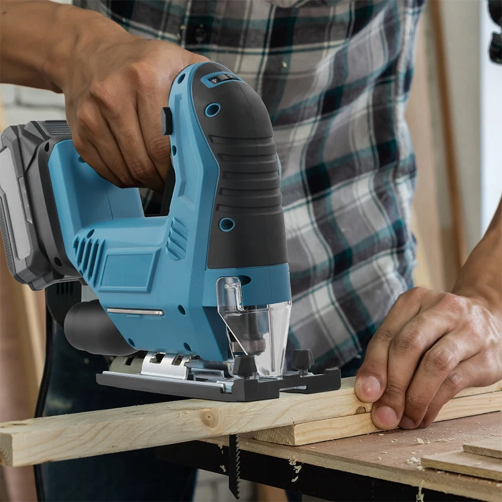 21V 300W Machine à couper le bois sans pinces Sciage électrique sans fil avec lame réglable Woo