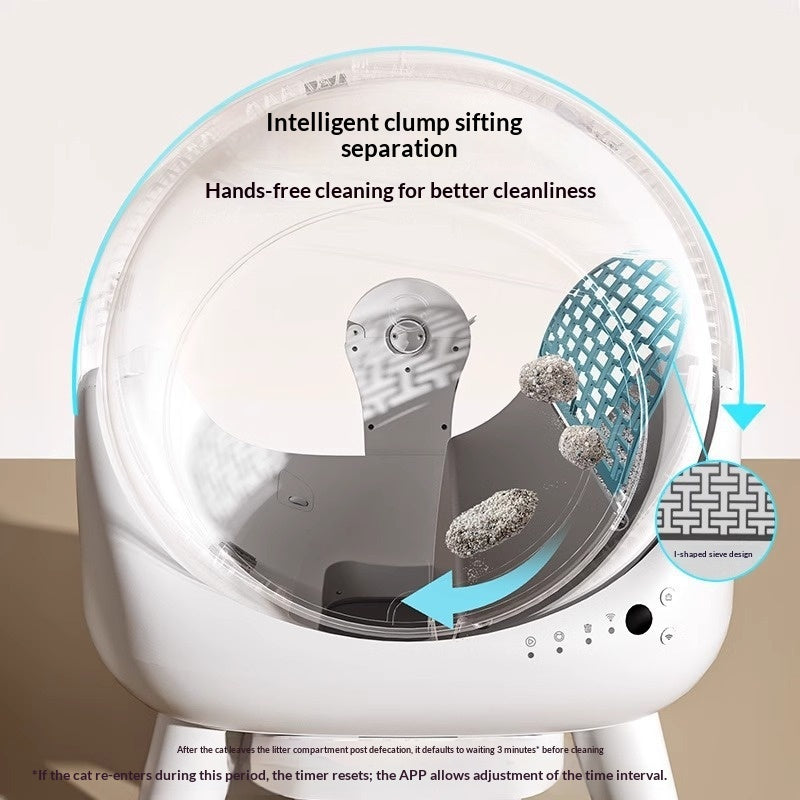 Boîte à litière intelligente entièrement fermée