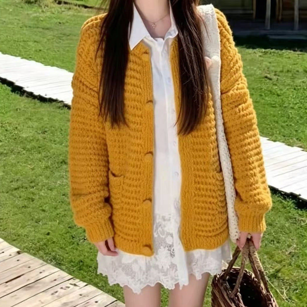 Manteau de couleur solide Laid-back Top Femmes Laid-back Style