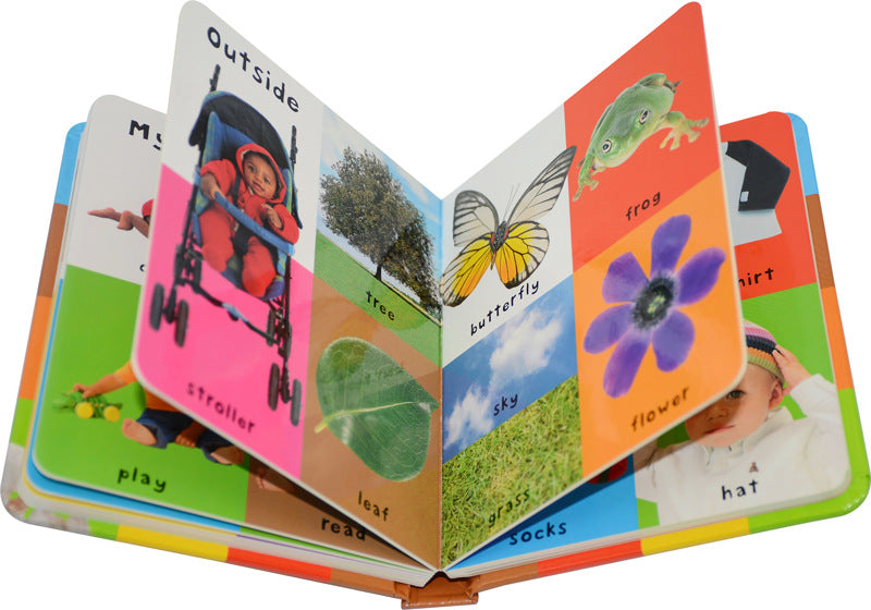 Livre de carton original anglais des premiers mots
