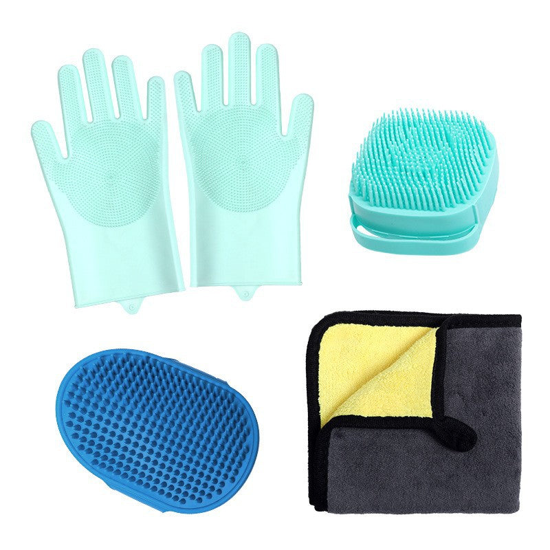 Jeu de gants de bain pour chiens