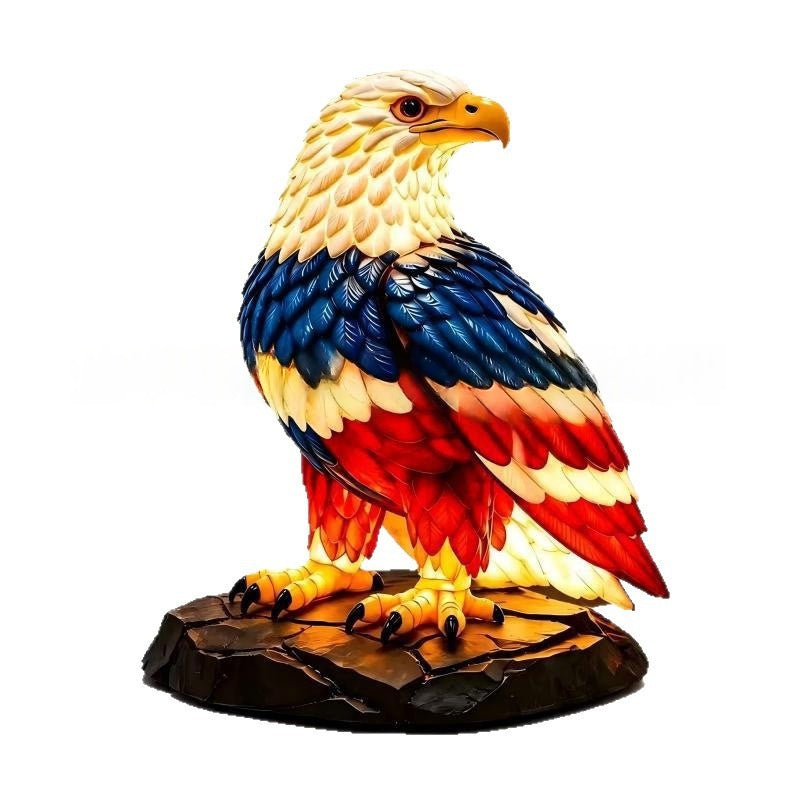 Lampe de table Eagle couleur drapeau américain