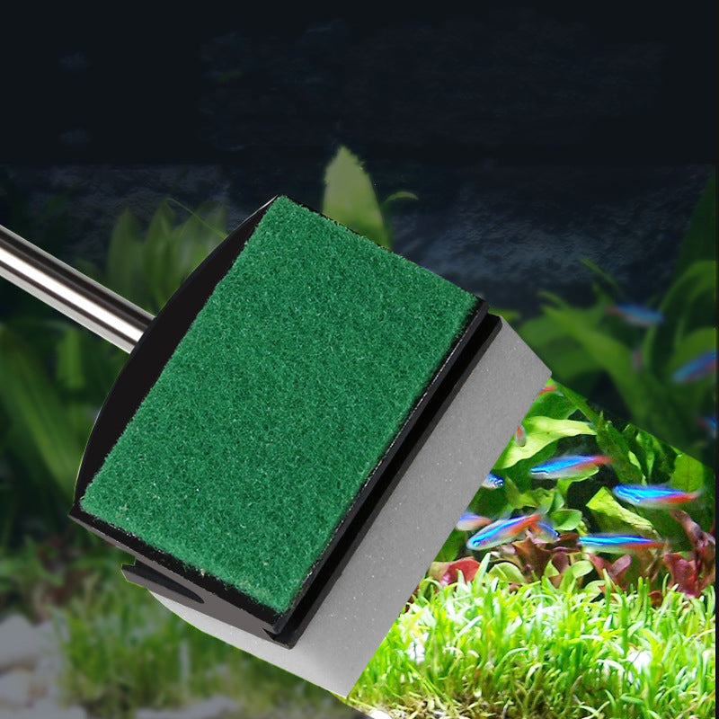 L'outil double brosse de nettoyage à aquarium de réservoir de poisson