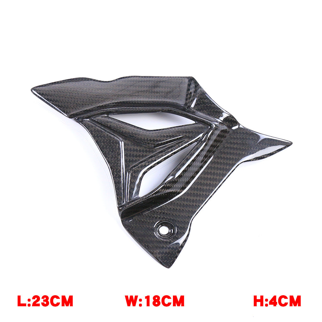 Couverture d'engrenage en fibre de carbone modifiée de moto Accessoires Shell Carbon naturel