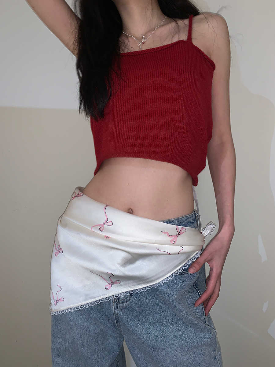 Bow petite serviette carrée femmes mince écharpe de soie de haute qualité