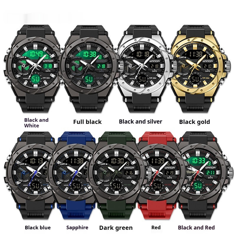 Montre électronique multifonctionnelle en extérieur lumineux étanche
