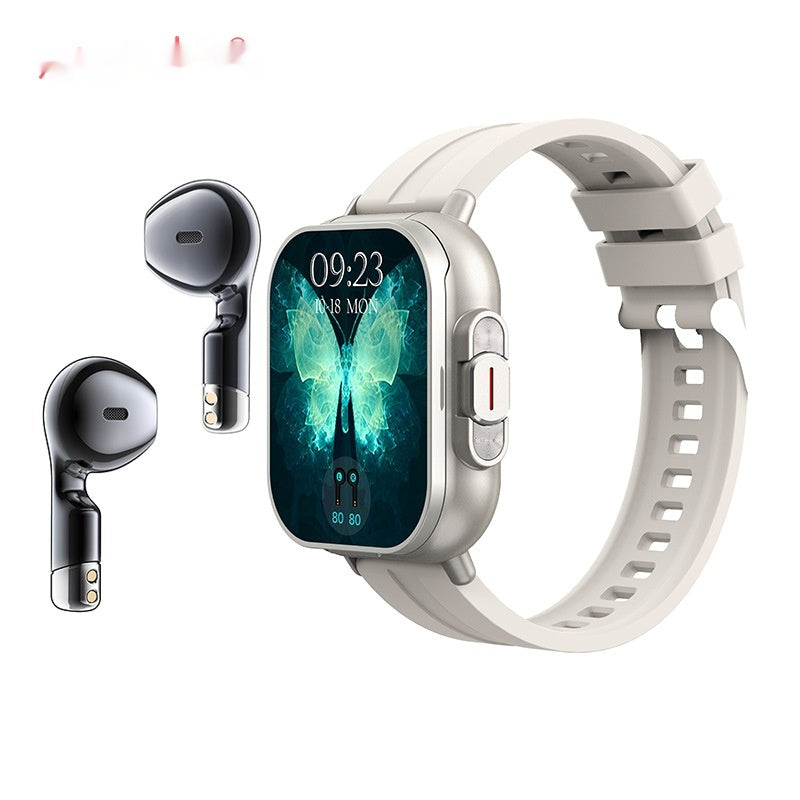 Heure d'arrivée Smart Watch Casque Bluetooth TWS Deux en un rythme cardiaque