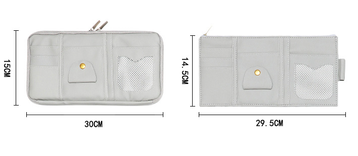 Car Sun Visor Organisateur Support de rangement en cuir complet