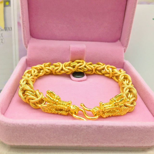Bracelet en or pour hommes plaqué or bracelet de bijoux de simulation 24K
