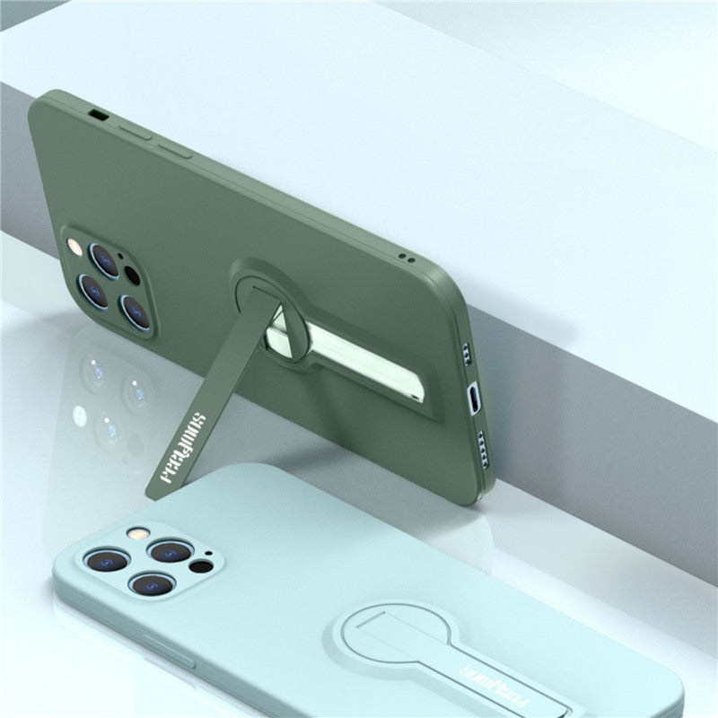 Vente anti-drop liquide stand téléphone mobile boîtier