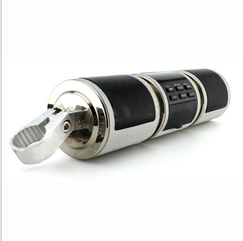 Motorcycle Bluetooth Music Player MP3 Motorcycle Stereo Speaker FM Radio réglable LED Sc