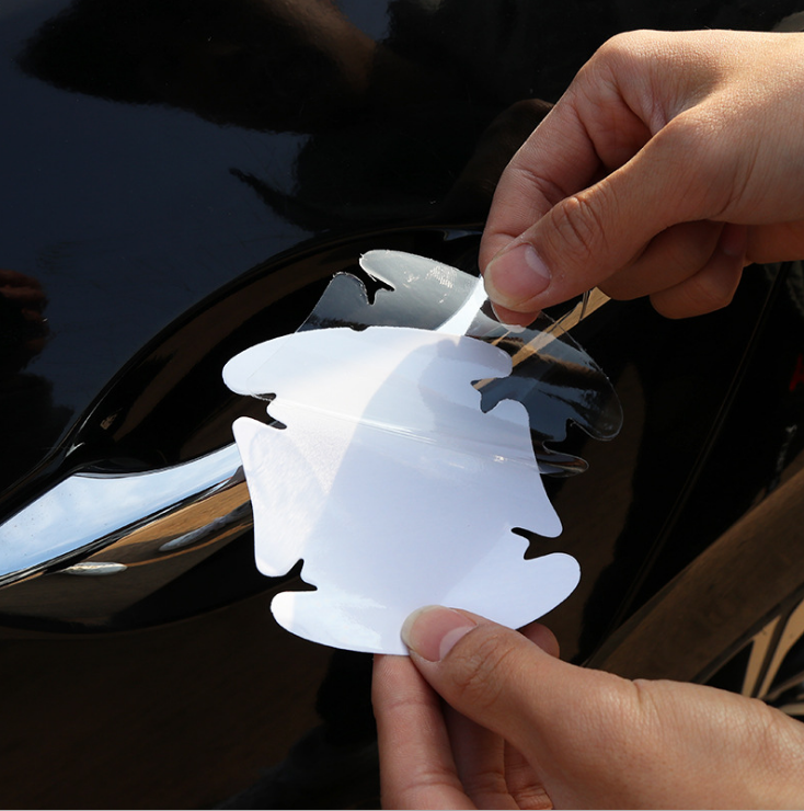 Autocollants poignée de porte protéger film voiture poignée de porte autocollants 4 pièces personnalisé porte de voiture bol pr
