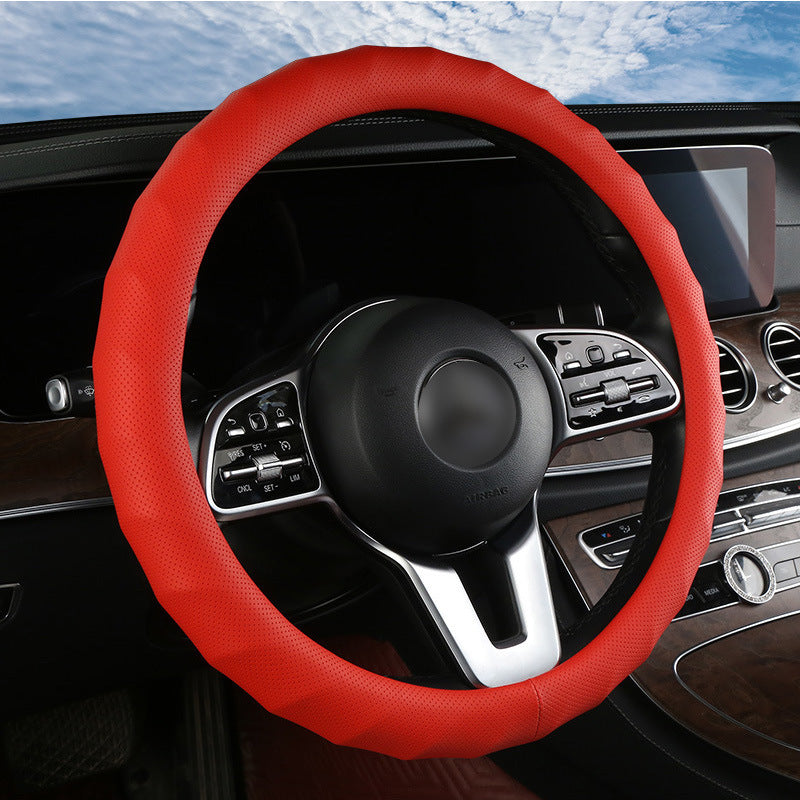 Poignées de poignée en cuir Couverture de volant de voiture