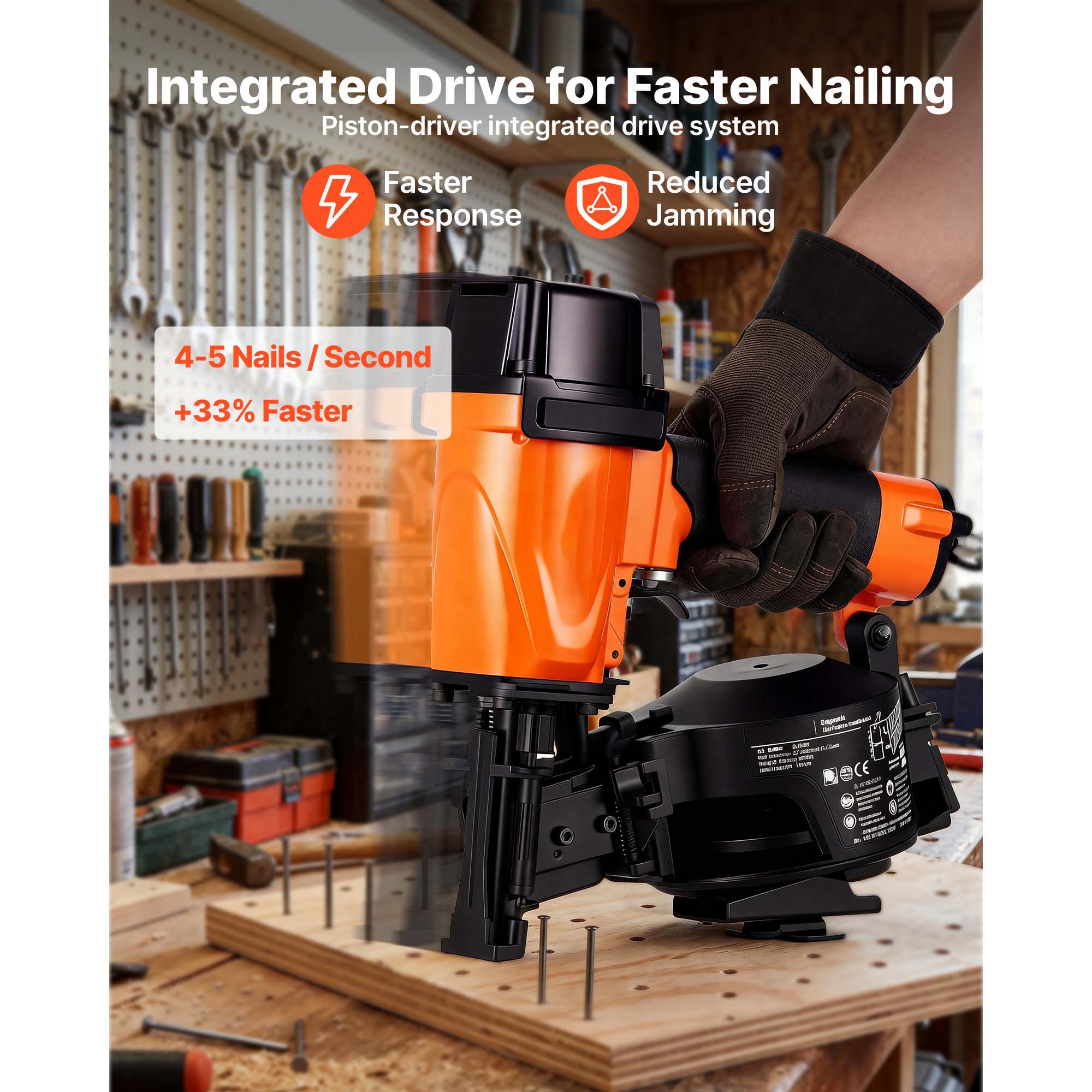 Nailer de toiture professionnel CN45N