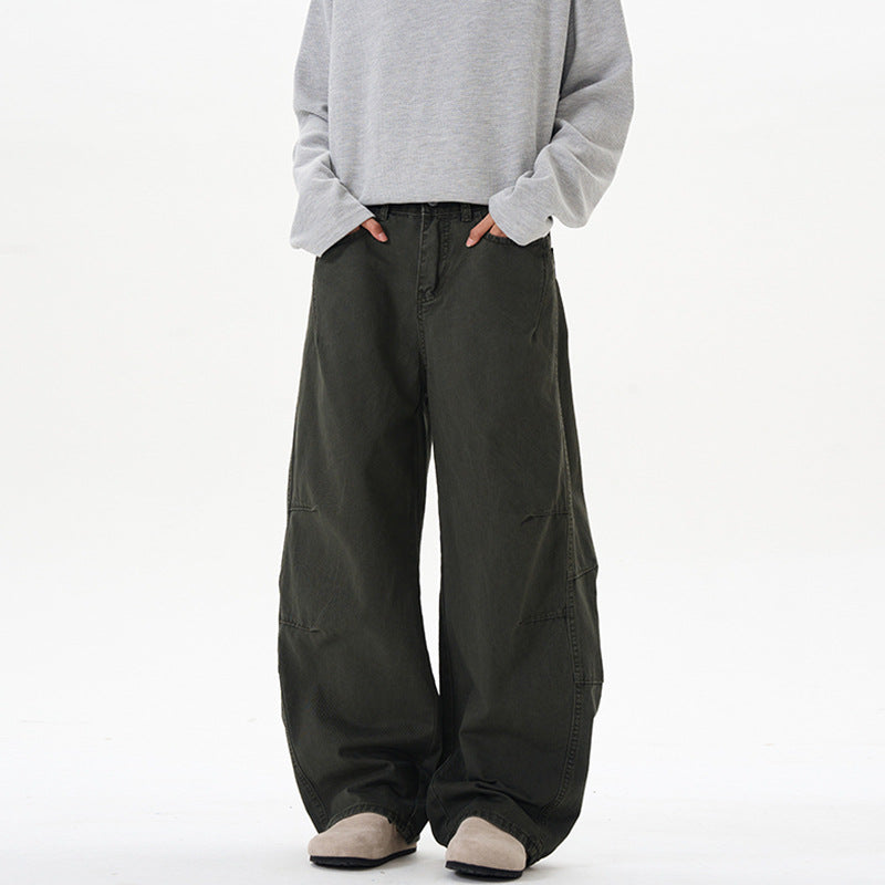 Pantalons en silhouette coupée style américain pour hommes