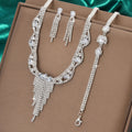 Boucles d'oreilles légère de luxe et haut de gamme Zircon Tassel Flower Drop