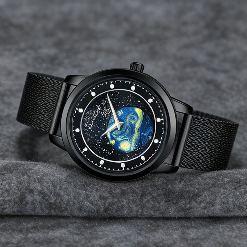 Van Gogh Quartz Wrist Watch La série de nuit étoilée