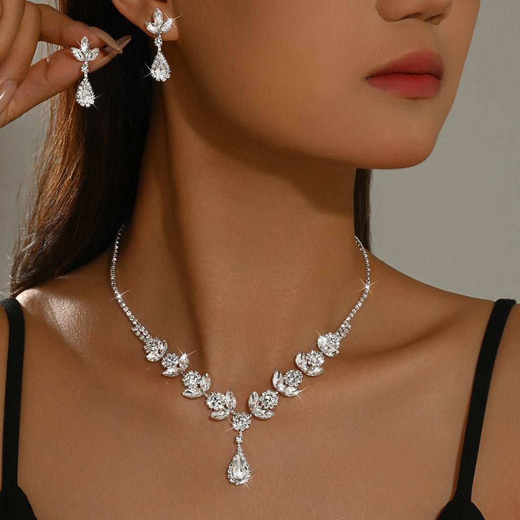 Femmes Élégante mariée 2 Pcs Strass Set