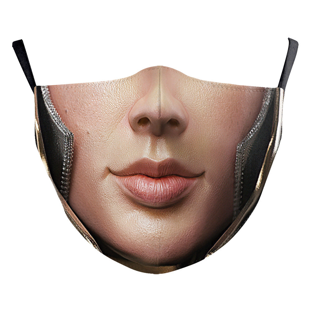 Masque de protection double couche anti-poussière en soie de lait d'Halloween haute densité
