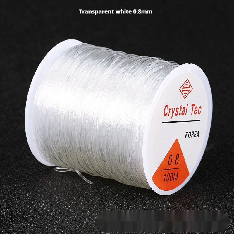 Ligne de pêche ronde transparente Filament couleur cristal câble bricolage perles élastique chaîne juive